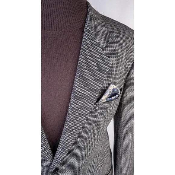 MANI Vintage Sport Coat Jacket Blazer Men Size 42R Textured Two Button WOOL - Picture 5 of 16